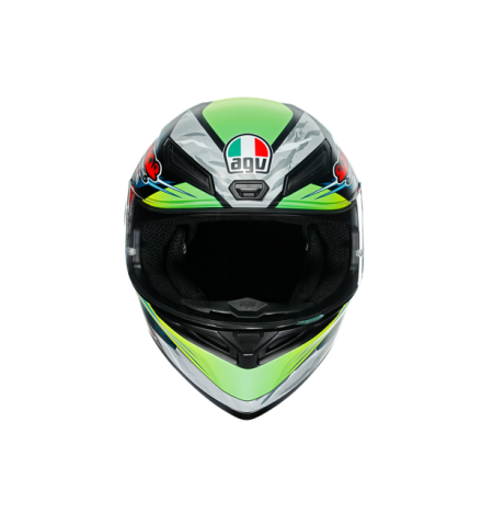 CASCO INTEGRALE AGV K1 MULTI DUNDEE MATT LIME-RED 011