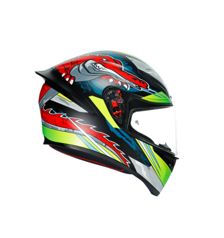 CASCO INTEGRALE AGV K1 MULTI DUNDEE MATT LIME-RED 011