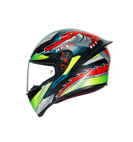 CASCO INTEGRALE AGV K1 MULTI DUNDEE MATT LIME-RED 011