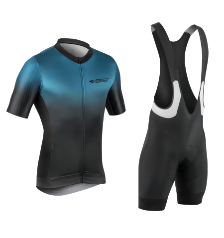 COMPLETO SALOPETTE NERA-MAGLIA BICI GIST DIAMOND