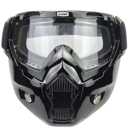 MASCHERA CASCO CGM OLDSTYLE NERO LENTE TRASPARENTE