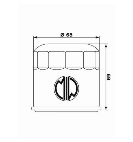 FILTRO OLIO MEIWA HY19002 - EQUIVALENTE HF-682 PER MOTOMORINI X-CAPE / SEIEMMEZZO