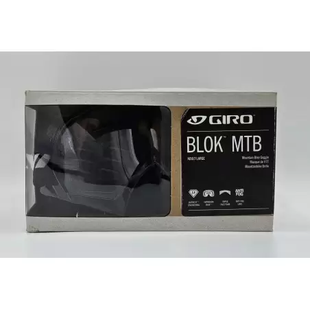 MASCHERA BICI MTB GIRO BLOK NERA LENTE TRASPARENTE KM 0 21955 1