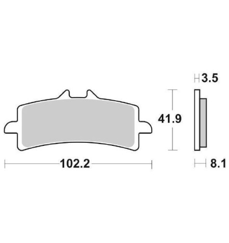 PASTIGLIE FRENO ANTERIORE MOTO SBS 841HS