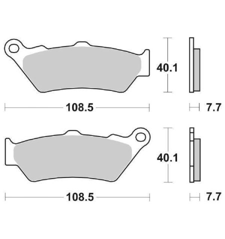 PASTIGLIE FRENO ANTERIORI MOTO SBS 674HF MOTOMORINI X-CAPE / SEIEMMEZZO