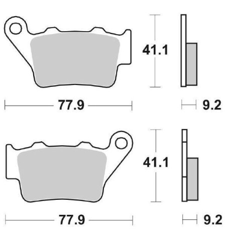 PASTIGLIE FRENO POSTERIORI MOTO SBS 675HF