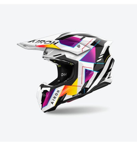 CASCO CROSS AIROH TWIST 3 RAINBOW GLOSS