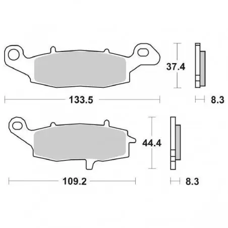 PASTIGLIE FRENO MOTO SBS ANTERIORE 705HS 6567055 1