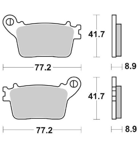 PASTIGLIE FRENO POSTERIORE MOTO SBS 834LS