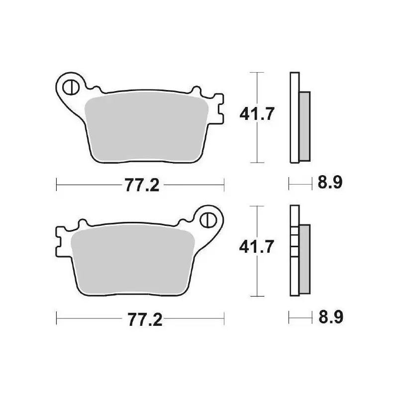 PASTIGLIE FRENO POSTERIORE MOTO SBS 834LS 6568346 1