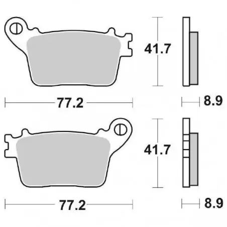 PASTIGLIE FRENO POSTERIORE MOTO SBS 834LS 6568346 1