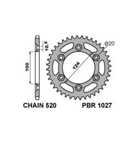 CORONA 1027 40 DENTI 1027 40 1