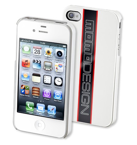 COVER RACING BIANCA PERLATA MOMO DESIGN  PER IPHONE4S-4 MOMORHCIPHONE4SW 2