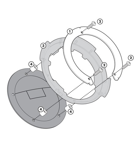 FLANGIA GIVI BF01 PER BORSE TANKLOCK BF37 2