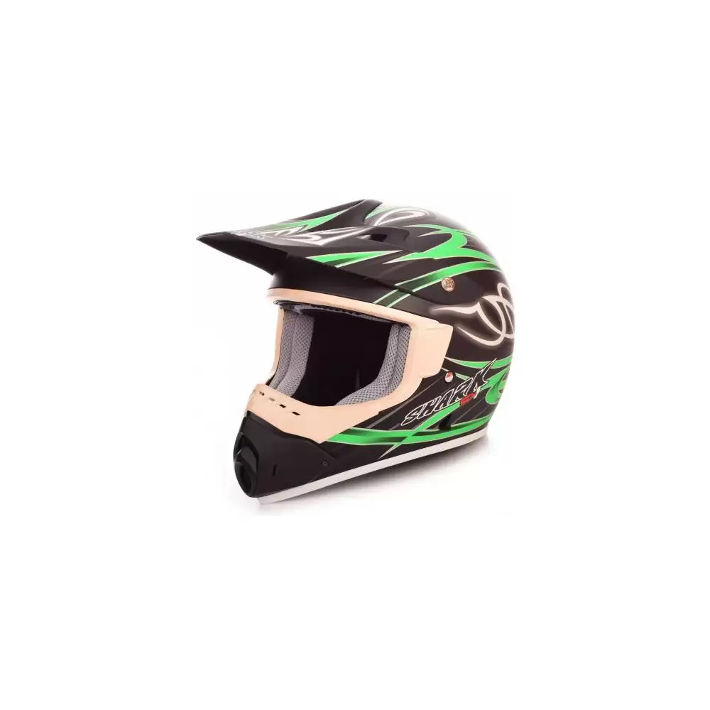 CASCO FUORISTRADA SHARK SX1 ROOKIE VERDE/NERO OPACO SH1520XLWR 1